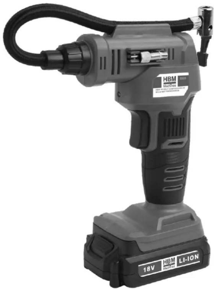 HBM 8899 - HBM 18 VOLT COMPRESSOR OP ACCU MET TOEBEHOREN - 1