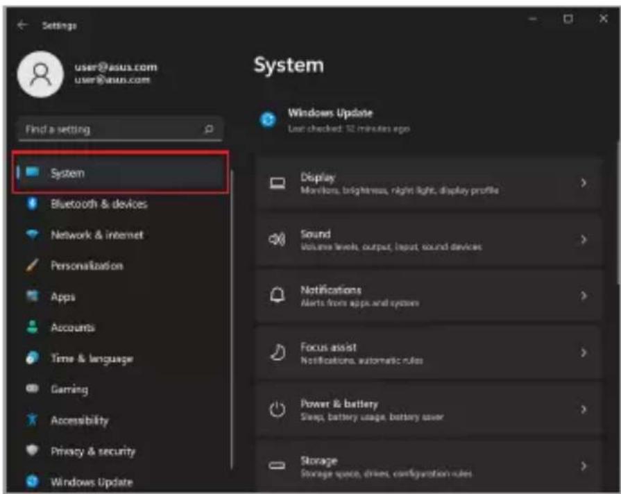 ASUS ZenBook 14 - Slukning af skærm, når den ikke er i brug - 1