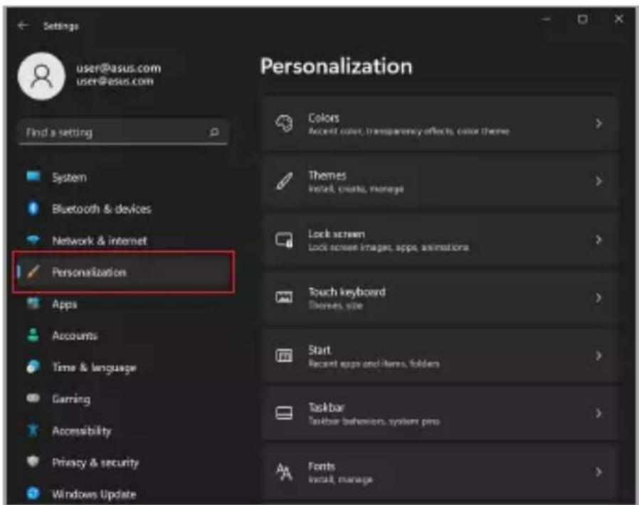 ASUS ZenBook 14 - Indstilling af Mørk tilstand - 1