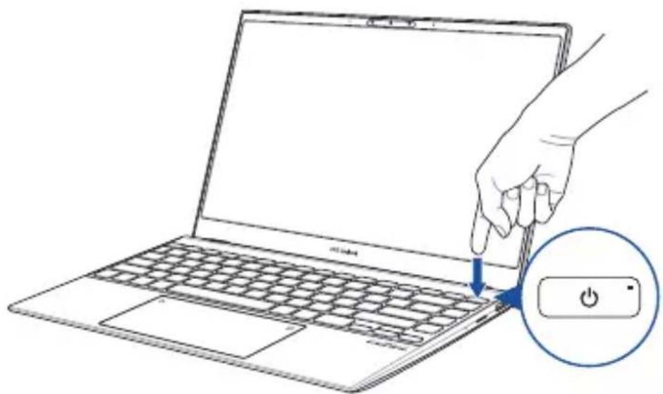 ASUS ZenBook 14 - Tryk på tænd/sluk-knappen - 1