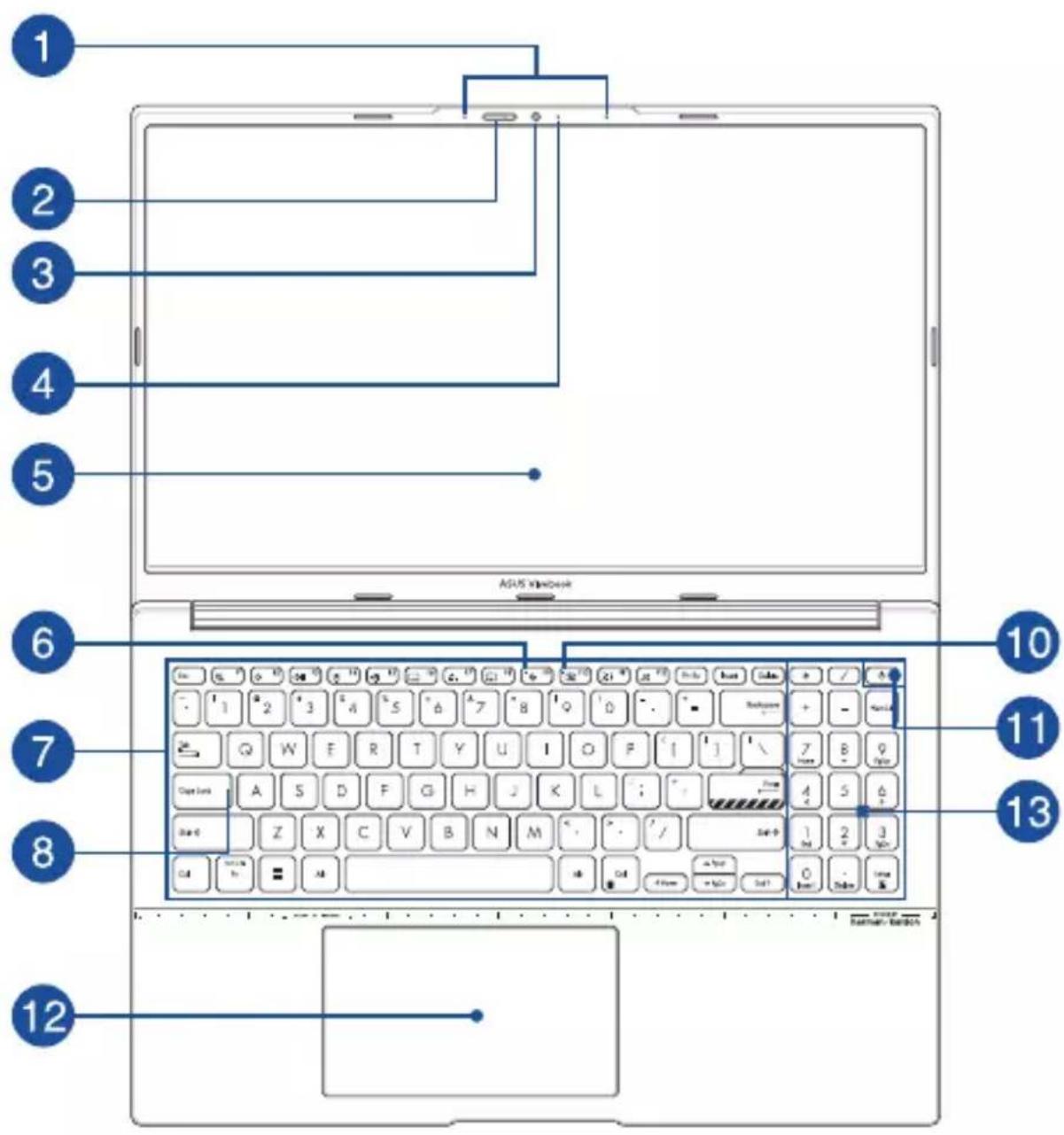 1 2 3 4 5 ADAS Keyboard 6 7 8 10 11 13 12