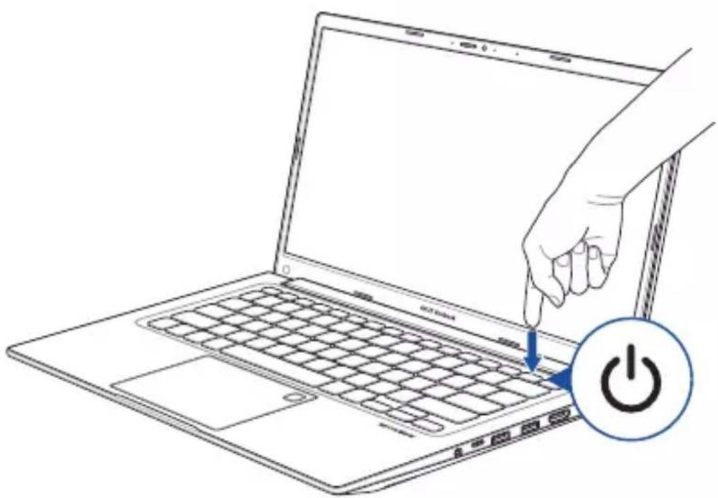 ASUS VivoBook 17 - Tryk på tænd/sluk-knappen - 1