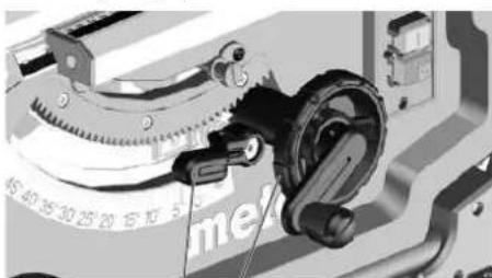 METABO TS 254 M - Indstilling af savklingens hældning - 2