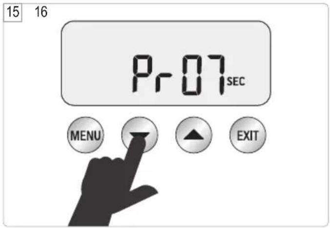 15 16 Pr-07 SEC MENU ▲ EXIT