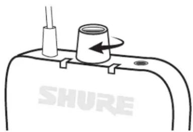 SHURE PSM300 - ② Regolazione del volume del ricevitore: - 1