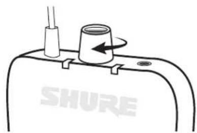 SHURE PSM300 - ② Réglage du volume du récepteur : - 1