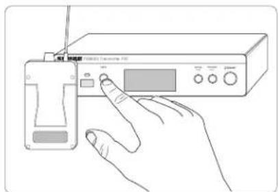 SHURE PSM300 - Sincronización del receptor a los transmisores: - 1