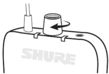 SHURE PSM300 - ② Настройка громкости приемника: - 1