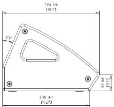 484 mm [19,1°] 23° 80 mm [3,1°] 436 mm [17,2°]
