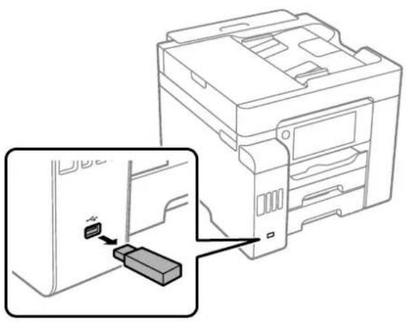 EPSON EcoTank ET-5880 - Fjernelse af en ekstern USB-enhed - 1