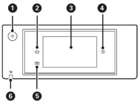EPSON EcoTank ET-5880 - Vejledning til kontrolpanel - 1