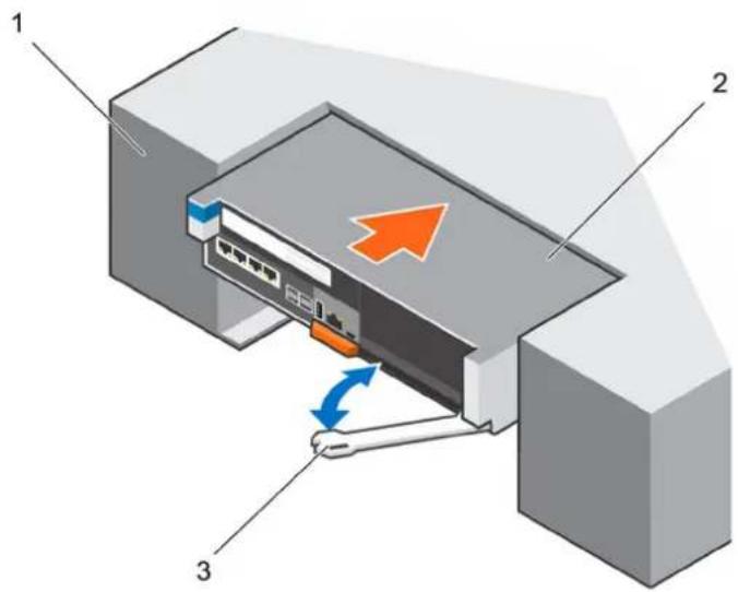Diagram of a device internal structure with labeled components and directional arrows indicating movement or flow.