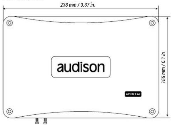238 mm / 9.37 in. audison 155 mm / 6.1 in. AP F8.9 lm