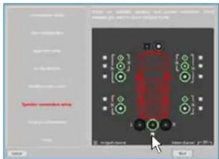 Screenshot of a car simulation software interface showing vehicle layout and control panel with Chinese text labels