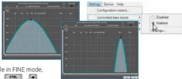 Settings Device Help Configuration wizard... Controlled bass-boost Disabled Enabled Settings... e in FINE mode, CTRL