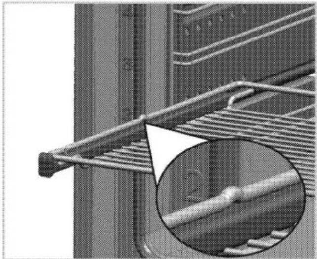 BLOMBERG OEN9322 - Placing the wire shelf and tray onto the telescopic racks properly - 2