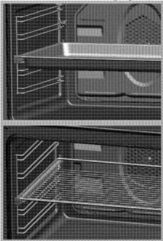 BLOMBERG BKO 9860 X - Placing the wire grill and tray onto the telescopic racks properly - 1