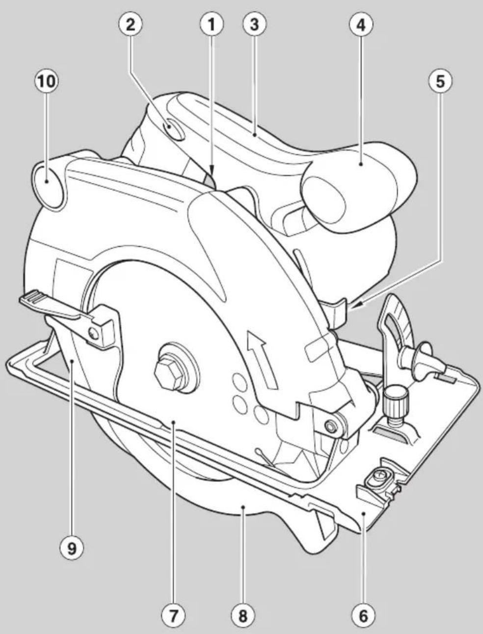 Technical diagram of a mechanical device with numbered parts for identification