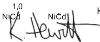 1,0 NiCd NiCd K K. Hevoll