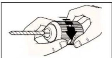 BLACK & DECKER KD355K - ΤΟΠΟΘΕΤΗΣΗ ΤΟΥ ΤΡΥΠΑΝΙΟΥ (ΣΕ ΤΣΟΚ ΧΩΡΙΣ ΚΛΕΙΔΙ) - 1