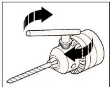 BLACK & DECKER KD355K - COLOCACIÓN DE LA BROCA (PORTABROCAS CON LLAVE) - 1