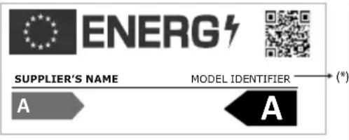 ÉNERGIE NOM DU FOURNISSEUR IDENTIFIANT DU MODÈLE (*) A A