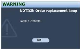 BENQ W5000 - Timing of replacing the lamp - 2