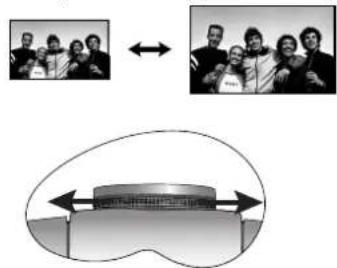 Diagram showing group photo and corresponding mechanical component with directional arrows indicating motion or force