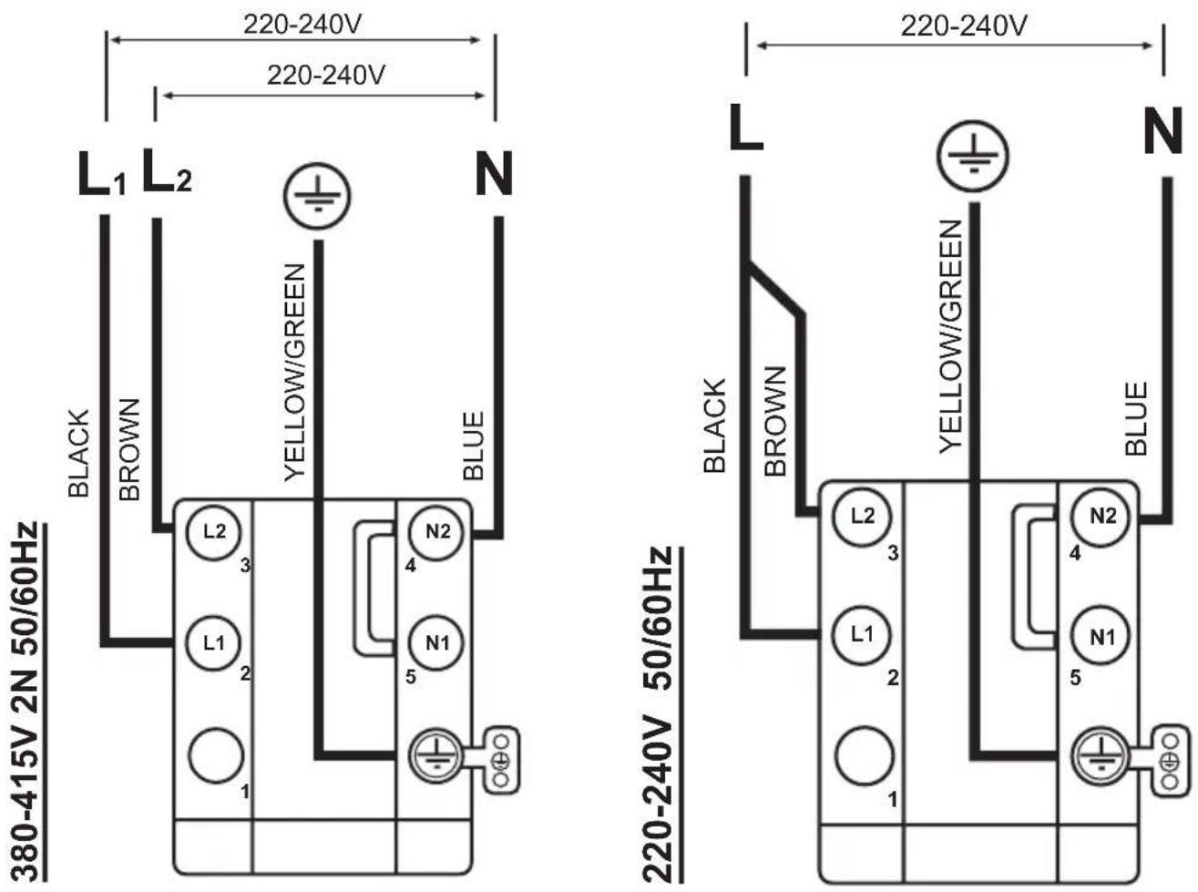 BERTAZZONI P784ICHNE/20 - Electrical connection diagram - 1