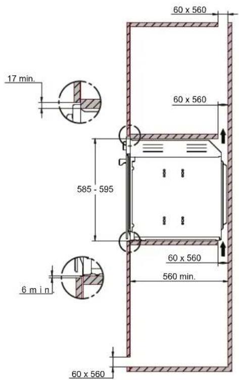 17 min. 60 x 560 60 x 560 585 - 595 60 x 560 560 min. 6 m i n. 60 x 560