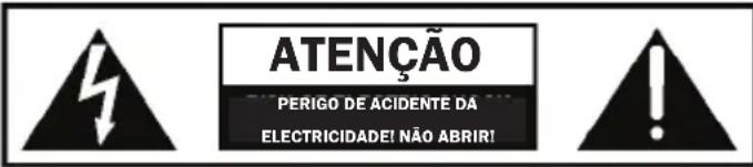 ATENÇÃO PERIGO DE ACIDENTE DA ELECTRICIDADE! NÃO ABRIR!
