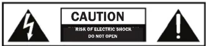 CAUTION RISK OF ELECTRIC SHOCK DO NOT OPEN