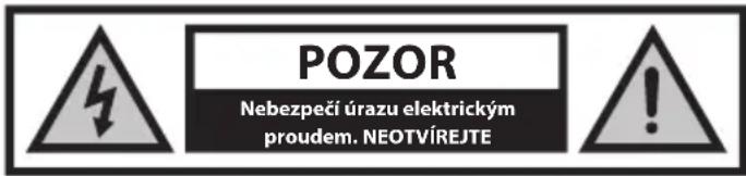 POZOR Nebezpečí úrazu elektrickým proudem. NEOTVÍREJTE