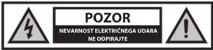 POZOR NEVARNOST ELEKTRIČNEGA UDARA NE ODPIRAJTE