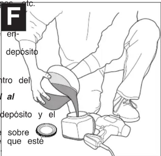 F en- deposito tro del al deposito y el sobre que esté