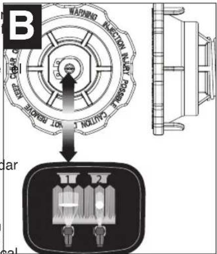 B WARNING INJECTION INJURY PRESSURE WARNING CRAB OR CAUTION CONTROL RESOIE bar 1 2 cal