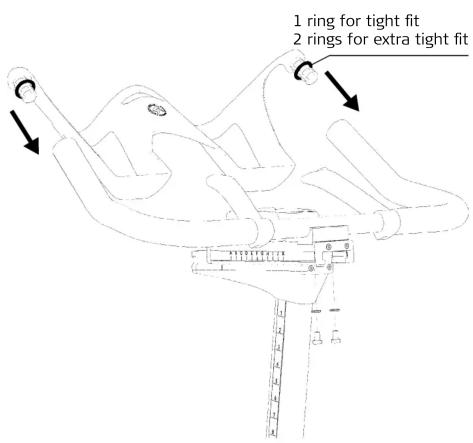 1 ring for tight fit 2 rings for extra tight fit