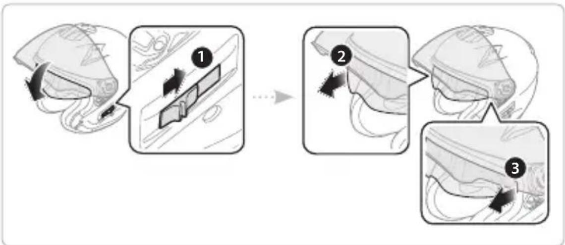 Sena Econo - Removing Sun Visor - 1