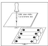 Joustra J46038 - Mise en place des piles - 2