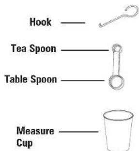 Hook Tea Spoon Table Spoon Measure Cup