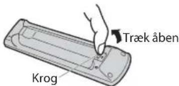 PANASONIC TX-L37E3E - Isætning/udtagning af fjernbetjeningens batterier - 1
