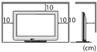 PANASONIC TX-L37E3E - Bloker ikke ventilationsåbningerne på bagsiden af apparatet - 1
