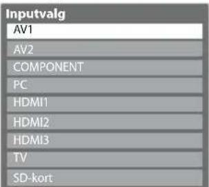 PANASONIC TX-L37E3E - Vælg indgangsindstillingen, som er sluttet til udstyret - 1
