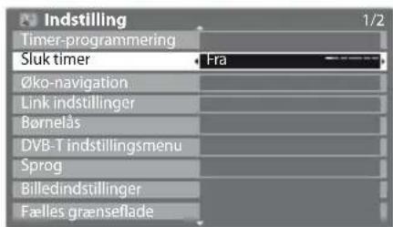PANASONIC TX-L37E3E - Vælg [Sluk timer], og indstil tiden - 1