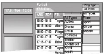 17.8. Tue 15:05 17.8. Tue ARG ZDF RTL All Types 15:00-15:15 Tages 15:15-16:00 Abent 16:00-17:00 Filego 17:00-17:15 Tages 17:15-17:47 Brisa 17:47-17:49 Tages Verbal Prog.Type All Types All Types Film Sport Kinder Andere Thriller Abenteuer Krull Sci-Fi