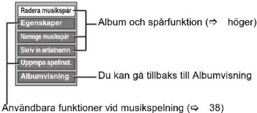 PANASONIC DMR-EH53 - ■ För att redigera spåret (Musik) - 1