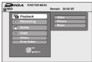 PANASONIC DMR-EH53 - Brug af FUNCTION MENU til betjening af denne enhed ^※1 - 1