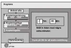 PANASONIC DMR-EH53 - Ställ "Kopieringstid". - 1