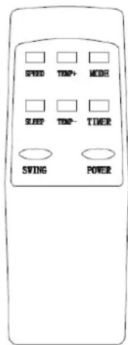 SPEED TEMP+ MODE SLEEP TEMP- TIMER SWING POWER