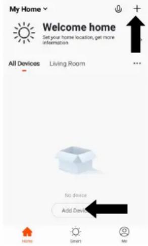 My Home Welcome home Set your home location, get more information All Devices Living Room No device Add Device Home Smart Me